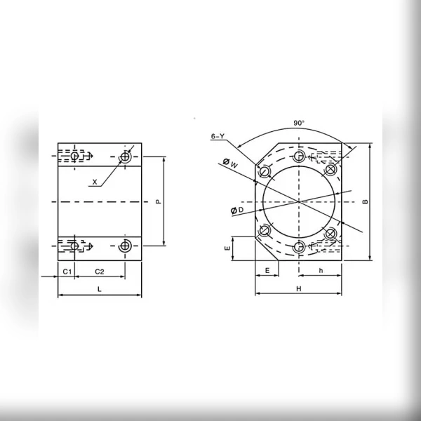Держатель для гайки ШВП ISKRA DSG5005