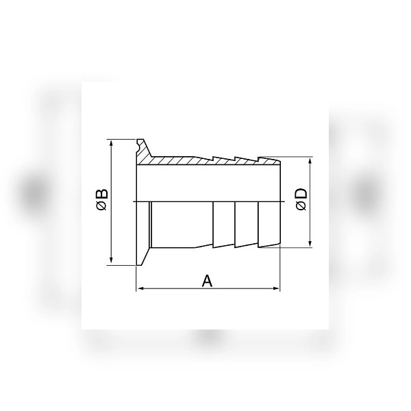 Штуцер CLAMP под рукав DN40 нерж. 316 DIN TL40CLH TITAN LOCK