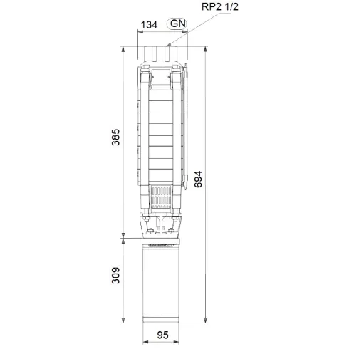 Скважинный насос Grundfos SP 17-2 12A01902