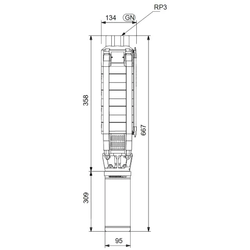 Скважинный насос Grundfos SP 30-1 13A01901