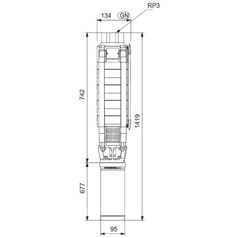 Скважинный насос Grundfos SP 30-5 13A01905