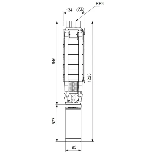Скважинный насос Grundfos SP 30-4 13A01904