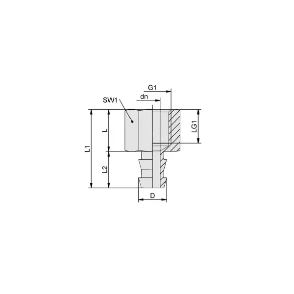 Всасывающий патрубок Schmalz SA-NIP N033 G1/4-IG DN550