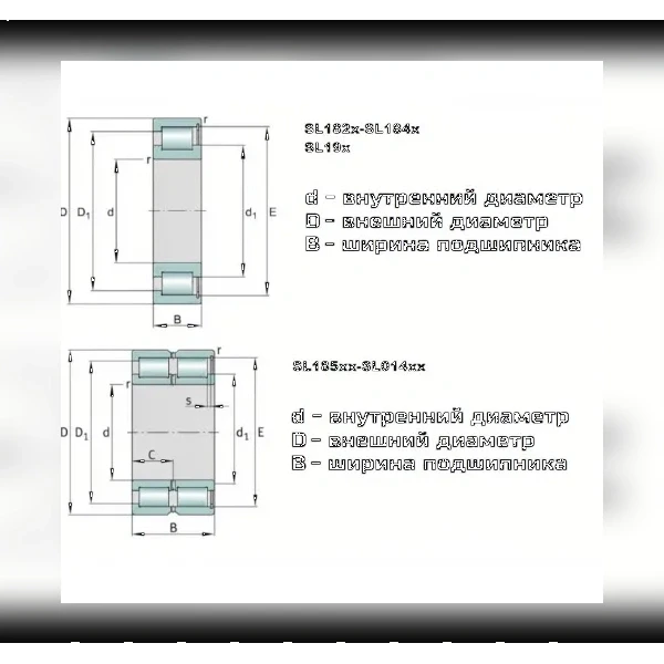 Бессепараторный роликовый подшипник SL185006C3 NPT