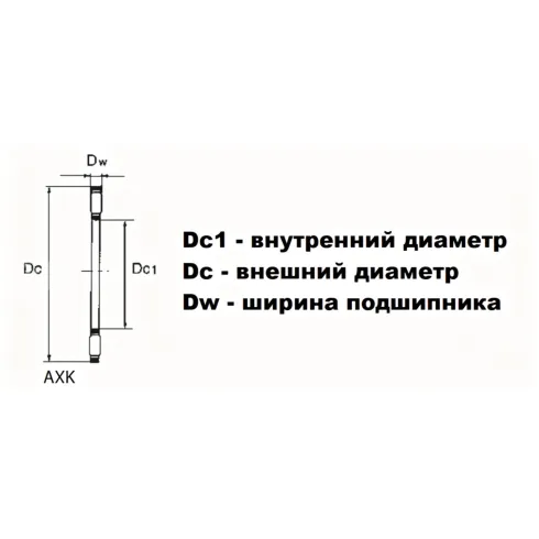 Подшипник игольчатый NPT AXK 2035