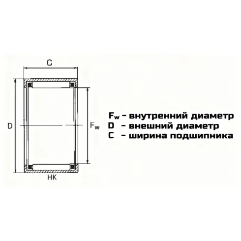 Подшипник игольчатый NPT HK 1612