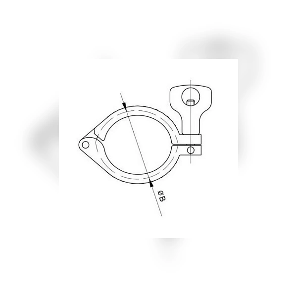 Хомут CLAMP одноосевой DN32 нерж. 304 DIN TL32CLC TITAN LOCK