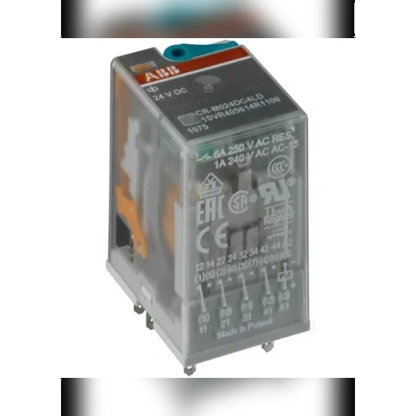 Реле CR-M024DC4 24B DC 4ПК (6A) ABB 1SVR405613R1000