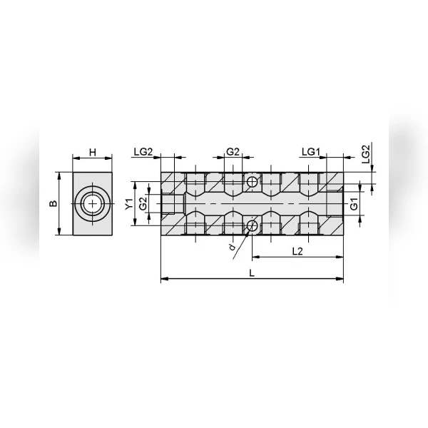 Распределитель вакуума/сжатого воздуха Schmalz VTR G1/4-IG 9xG1/8 AL