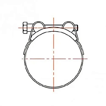 Усиленный хомут (43-46 мм) оцинк. сталь TL43-46RC TITAN LOCK