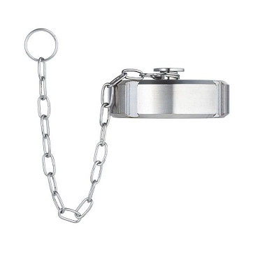 Молочная гайка TITAN LOCK глухая с цепочкой TITAN LOCK DIN 11851 DN25 нерж. 304 TL25NBCHS