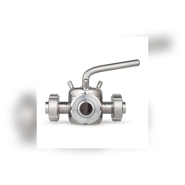 Кран пробковый трехходовой TITAN LOCK нерж 304, тип L, DN25, TL3CV25L-S