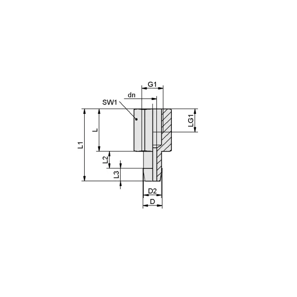 Всасывающий патрубок Schmalz SA-NIP N016 G1/8-IG DN350