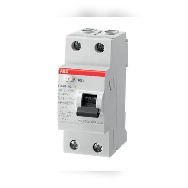 Устройство защитного отключения 2п 63А 100мА тип AC FH202AC-63/0.1 2мод. ABB 2CSF202006R2630