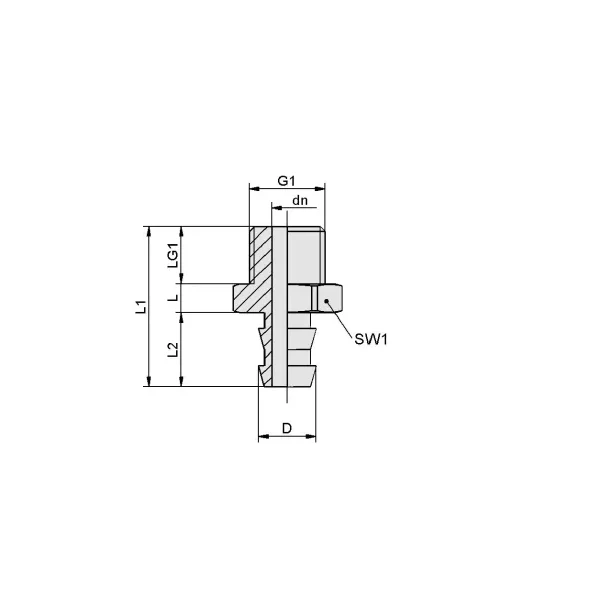 Всасывающий патрубок Schmalz SA-NIP N033 G1/4-AG DN550