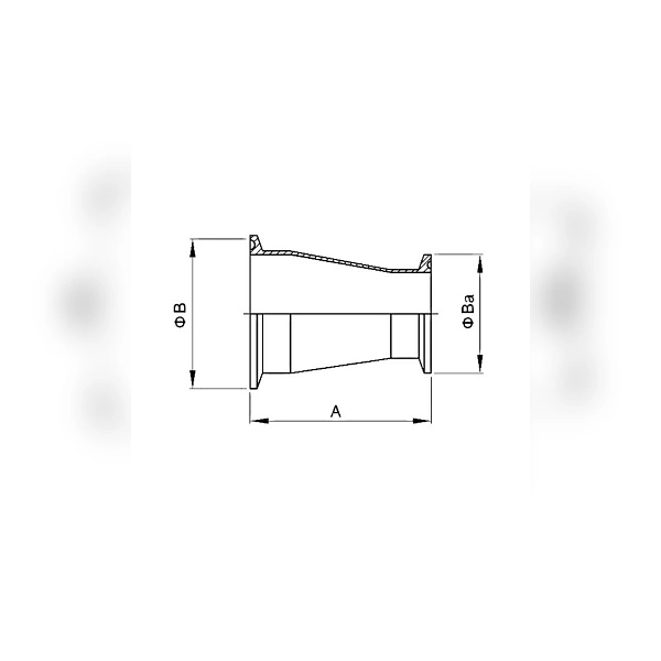 Переходник концентрический Clamp TITAN LOCK DN 40 x DN 32, нерж. сталь 316, TLCR40-32SS