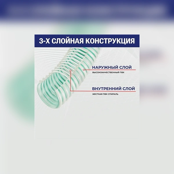 Рукав ПВХ для систем полива и с/х назначения "LOTUS", вн.диам. 38 мм, н/вс., TL038LT TITAN LOCK