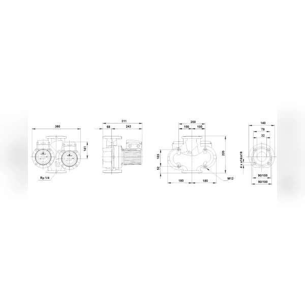 Циркуляционный насос Grundfos UPSD 32-120 F 96401841