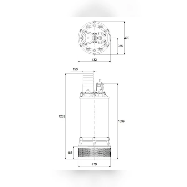 Грязевой насос Grundfos DWK.E.10.150.220.5.1D.R 96922748