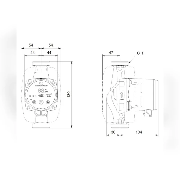 Циркуляционный насос Grundfos ALPHA2 15-60 130 99411114
