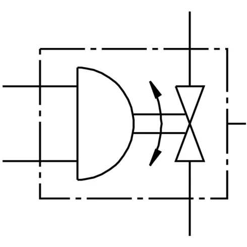 Шаровой кран с приводом Festo VZBA-3/8-WW-63-T-22-F0304-V4V4T-PP15-R-90-C Ру63 Ду10 (PN63 DN10)