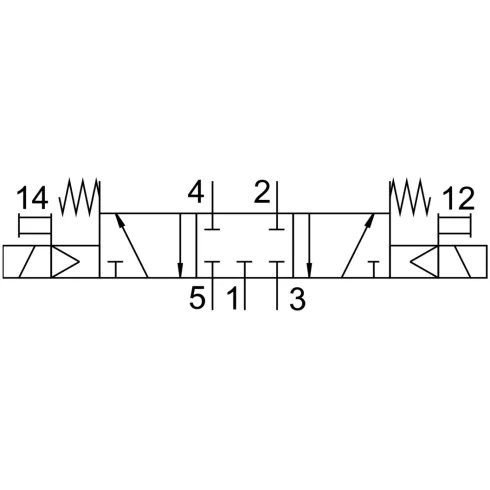 Распределитель с электромагнитным управлением Festo MDH-5/3G-3/4-D-4-24DC