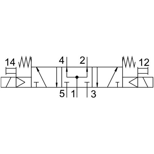Распределитель с электромагнитным управлением Festo MEBH-5/3B-D-3-ZSR-C