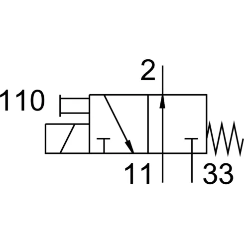 Распределитель с электромагнитным управлением Festo MHA2-M1H-3/2O-2-K