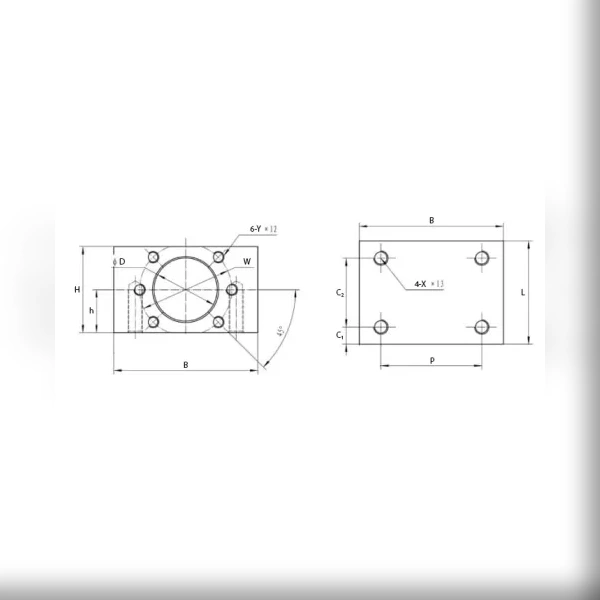Держатель для гайки ШВП ISKRA DSG1204