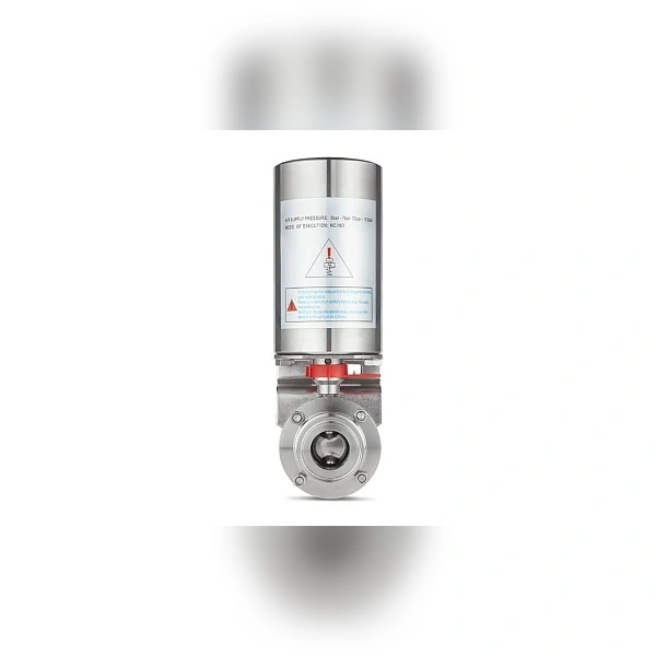 Затвор дисковый с пневмоприводом TITAN LOCK нерж. 304 DN50, тип clamp-clamp, DIN TLSD50CLS-P