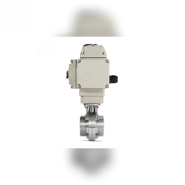 Затвор дисковый с электроприводом TITAN LOCK нерж. 304 DN40, тип резьба-резьба, DIN TLSD40THS-E