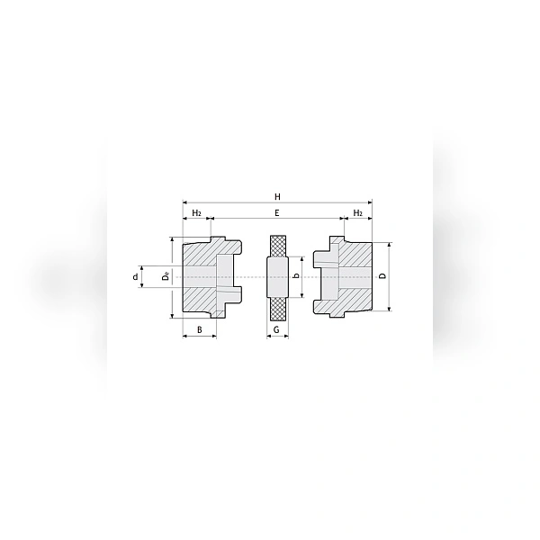 Полумуфта под расточку ISKRA HRCP110