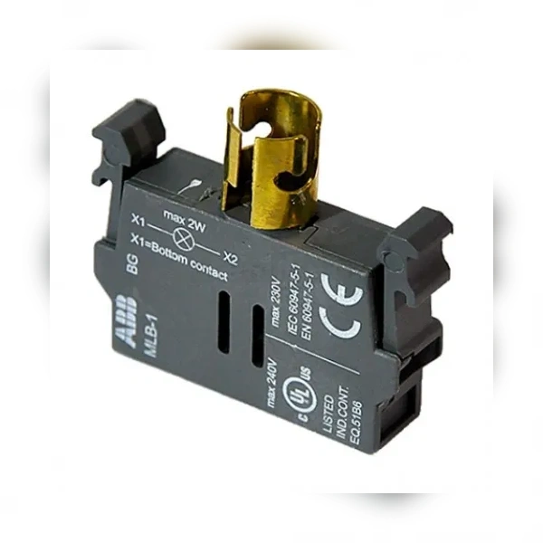 Патрон MLB-1 напряжение 230В для лампочки до 230B AC ABB 1SFA611620R1001