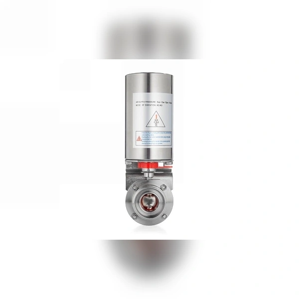 Затвор дисковый с пневмоприводом TITAN LOCK нерж. 304 DN25, тип резьба-резьба, DIN TLSD25THS-P