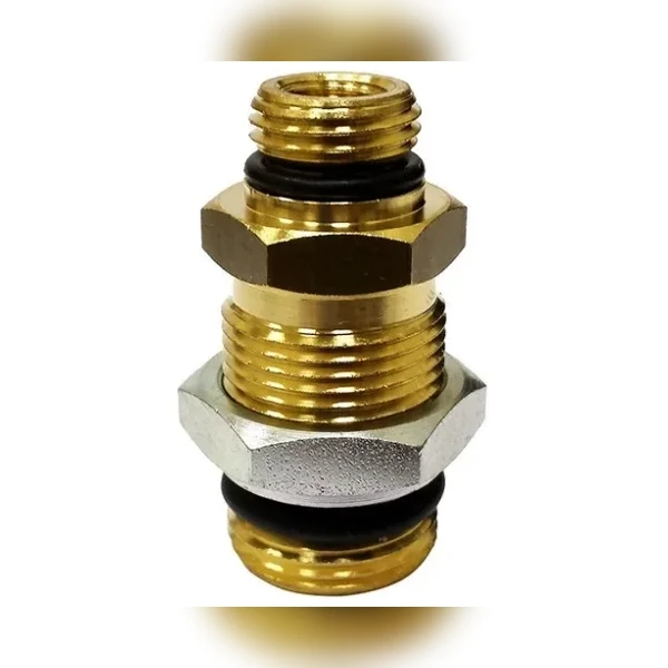 Ниппель с наружной резьбой для панельного монтажа NBPT D2502-M22X1.5TC-M22X1.5C-M16X1.5-L=39