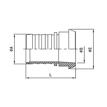Конический штуцер под рукав TITAN LOCK DIN 11851 DN15 нерж. 316 TL15CONSS-M