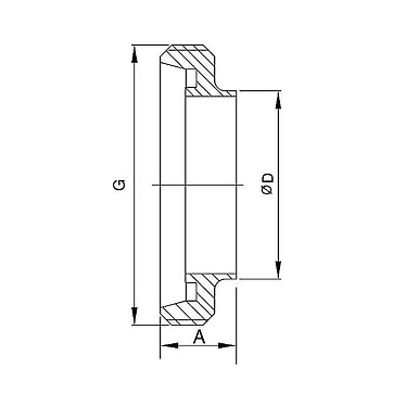 Резьбовой штуцер под приварку TITAN LOCK DIN 11851, DN25, нерж. сталь 316, TL25THRWSS