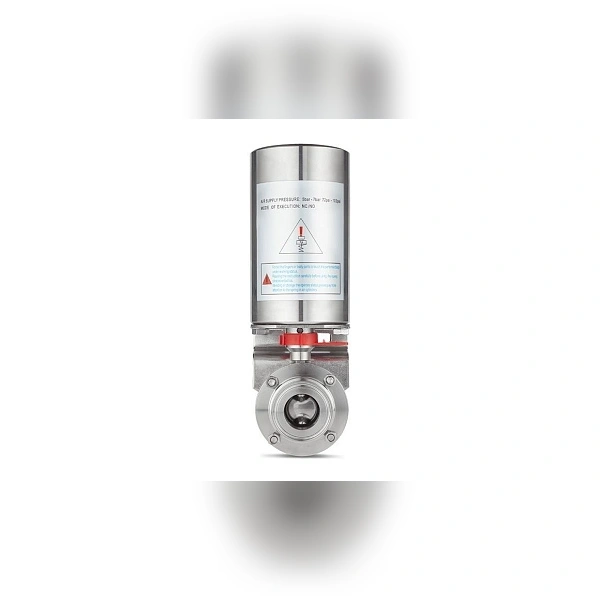 Затвор дисковый с пневмоприводом TITAN LOCK нерж. 304 DN40, тип clamp-clamp, DIN TLSD40CLS-P