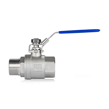 Кран шаровый двухсоставной TITAN LOCK НР-ВР, резьба BSP 1/2", нерж. 304, TL50BVC-FM