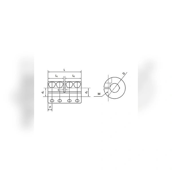 Муфта жесткая соединительная ISKRA RC30-C (d=8 мм)