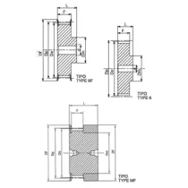 Шкив зубчатый под расточку Chiaravalli 48-8M-85 ST (PHP 48-8M-85RSB)
