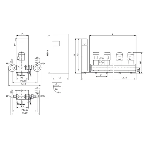 Насосная станция Wilo SiBoost Smart 3 Helix V 1610 2787427,2536169